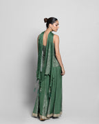 TRADITIONAL BLOCK PRINT PALAZZO SET WITH CHOKER DUPATTA