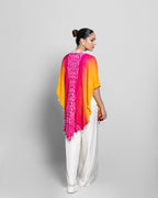 BANDHANI CAPE SET WITH PALAZZO