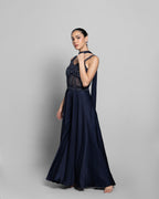ROYAL BLUE CORSET TOP PALAZZO ENSEMBLE