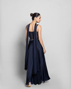 ROYAL BLUE CORSET TOP PALAZZO ENSEMBLE