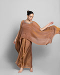 CRUSHED TISSUE-ORGANZA HIGH-LOW KAFTAN ENSEMBLE
