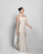 WARM IVORY CORSET TOP WITH PALAZZO