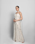 WARM IVORY CORSET TOP WITH PALAZZO