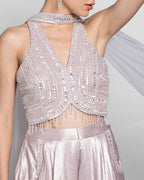 HALTER-NECK CROP-TOP & PALAZZO ENSEMBLE