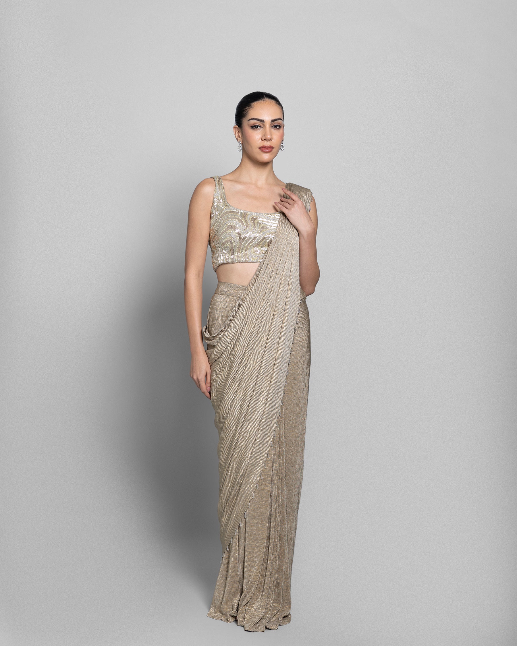 AURELIA PRE-DRAPED SAREE SET