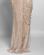 CHAMPAGNE PRE-DRAPED SAREE SET