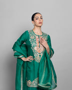 EMERALD EMBROIDERED KURTI PALAZZO SET