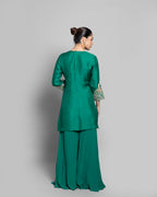 EMERALD EMBROIDERED KURTI PALAZZO SET