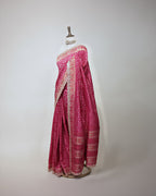 FUCHSIA PINK PATOLA TUSSAR BANARASI SAREE