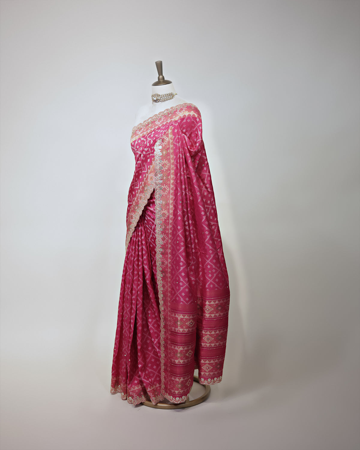 FUCHSIA PINK PATOLA TUSSAR BANARASI SAREE