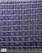 NAVY BLUE BANDHEJ GHARCHOLA SAREE