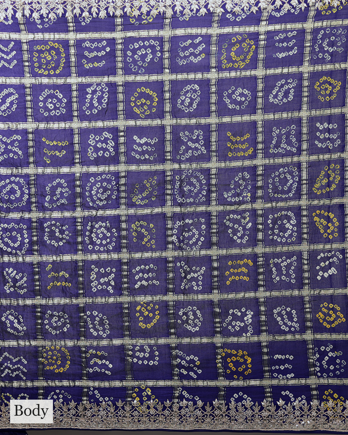 NAVY BLUE BANDHEJ GHARCHOLA SAREE