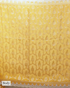 MUSTARD YELLOW BANARASI CREPE SAREE
