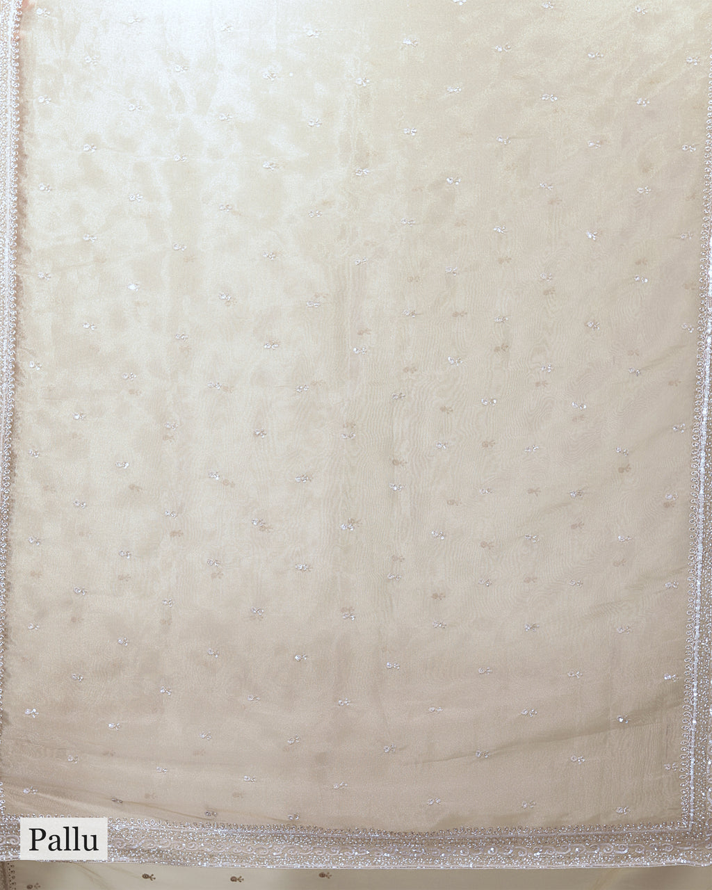 TAUPE EMBELLISHED TISSUE SAREE