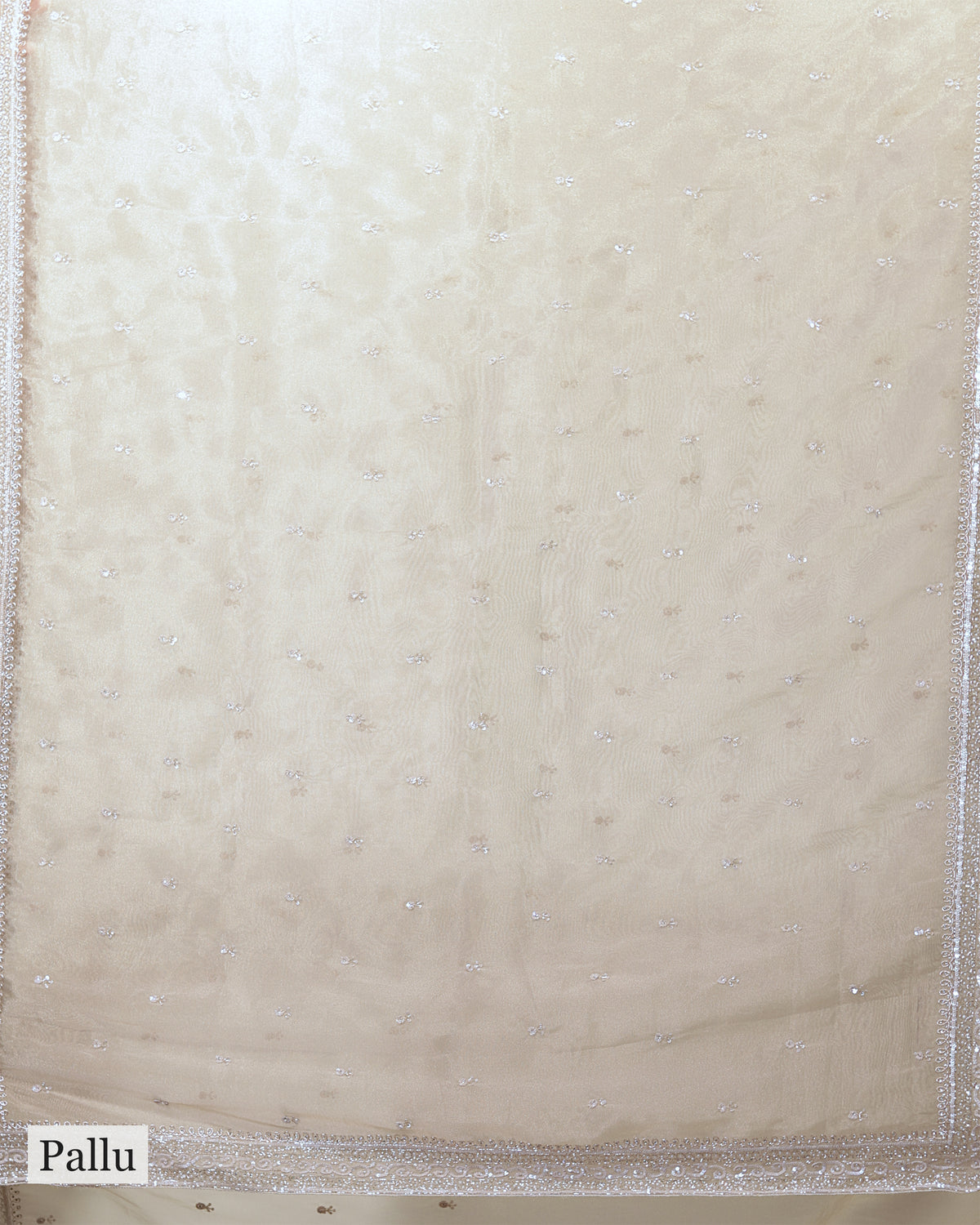 TAUPE EMBELLISHED TISSUE SAREE