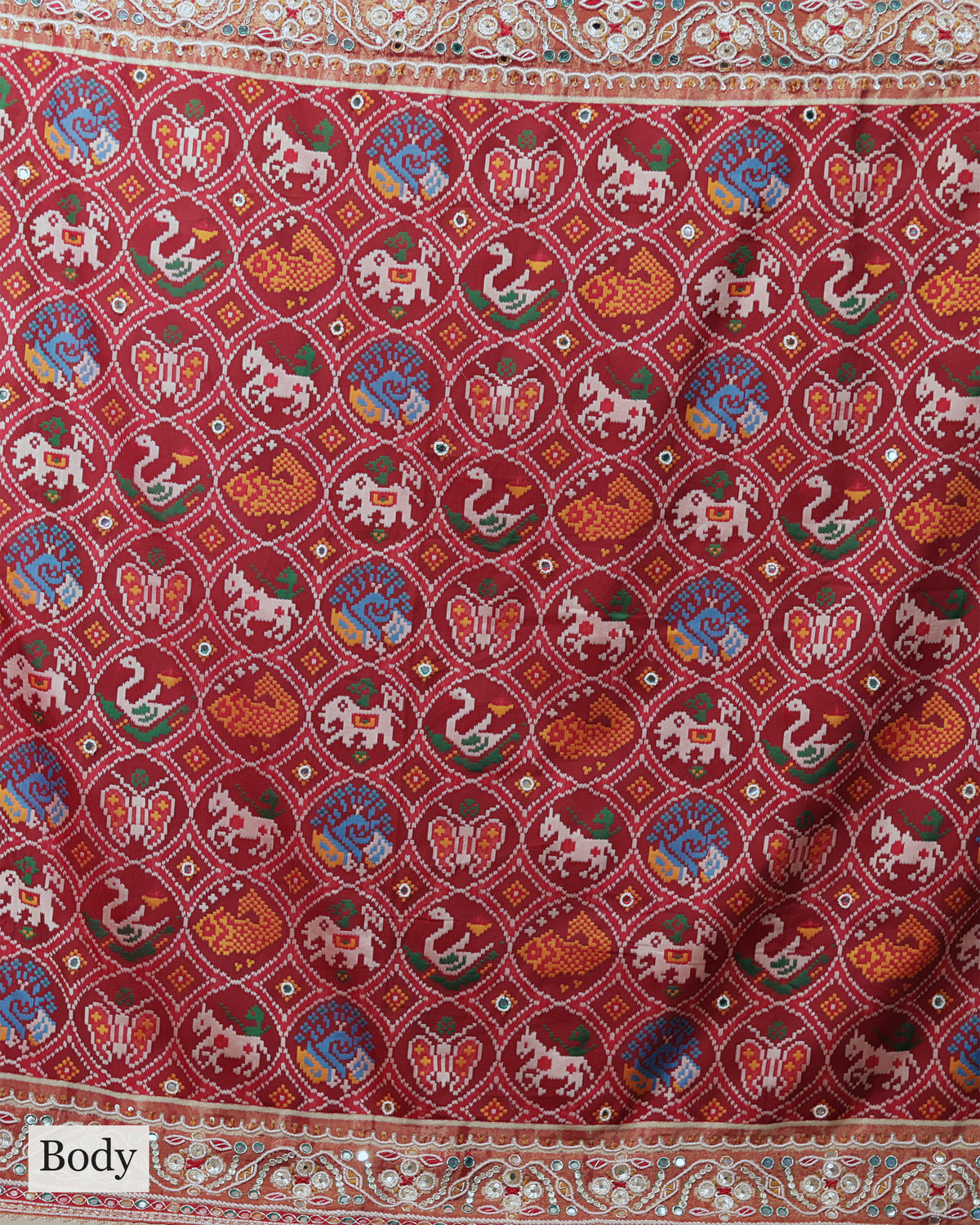 SCARLETT RED PATOLA BANARASI SILK SAREE