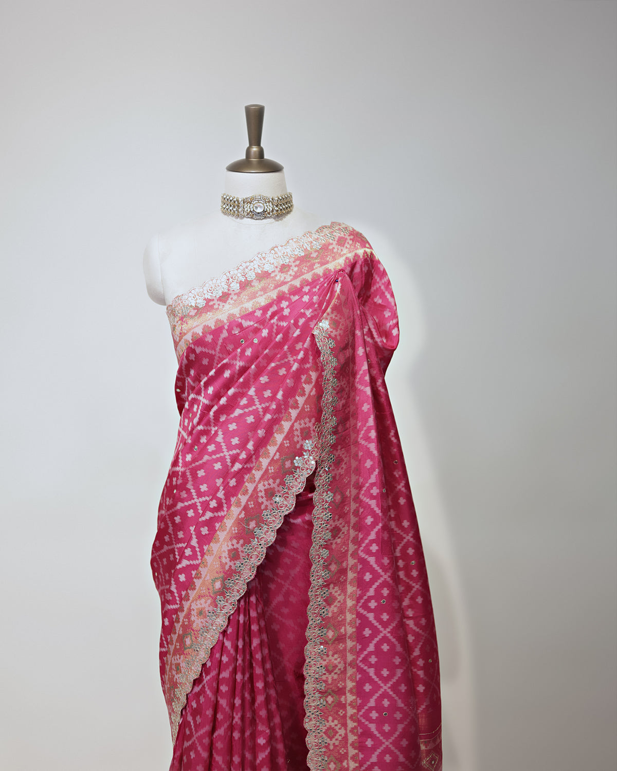 FUCHSIA PINK PATOLA TUSSAR BANARASI SAREE