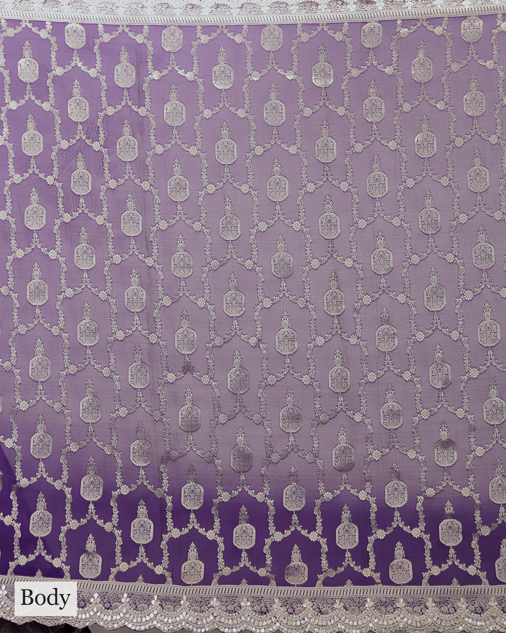 AMETHYST PURPLE BANARASI CREPE SAREE