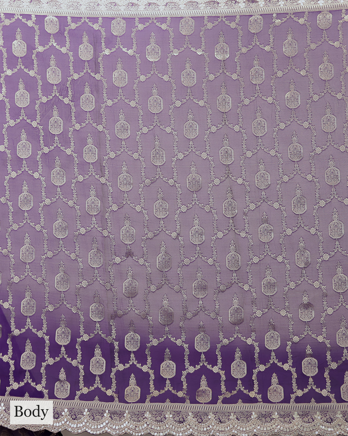 AMETHYST PURPLE BANARASI CREPE SAREE