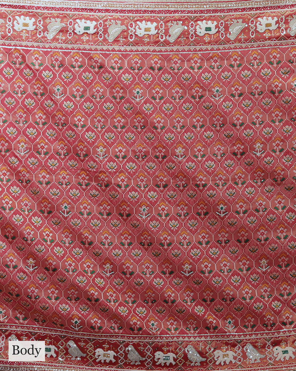 CRIMSON RED PATOLA BANARASI SILK SAREE