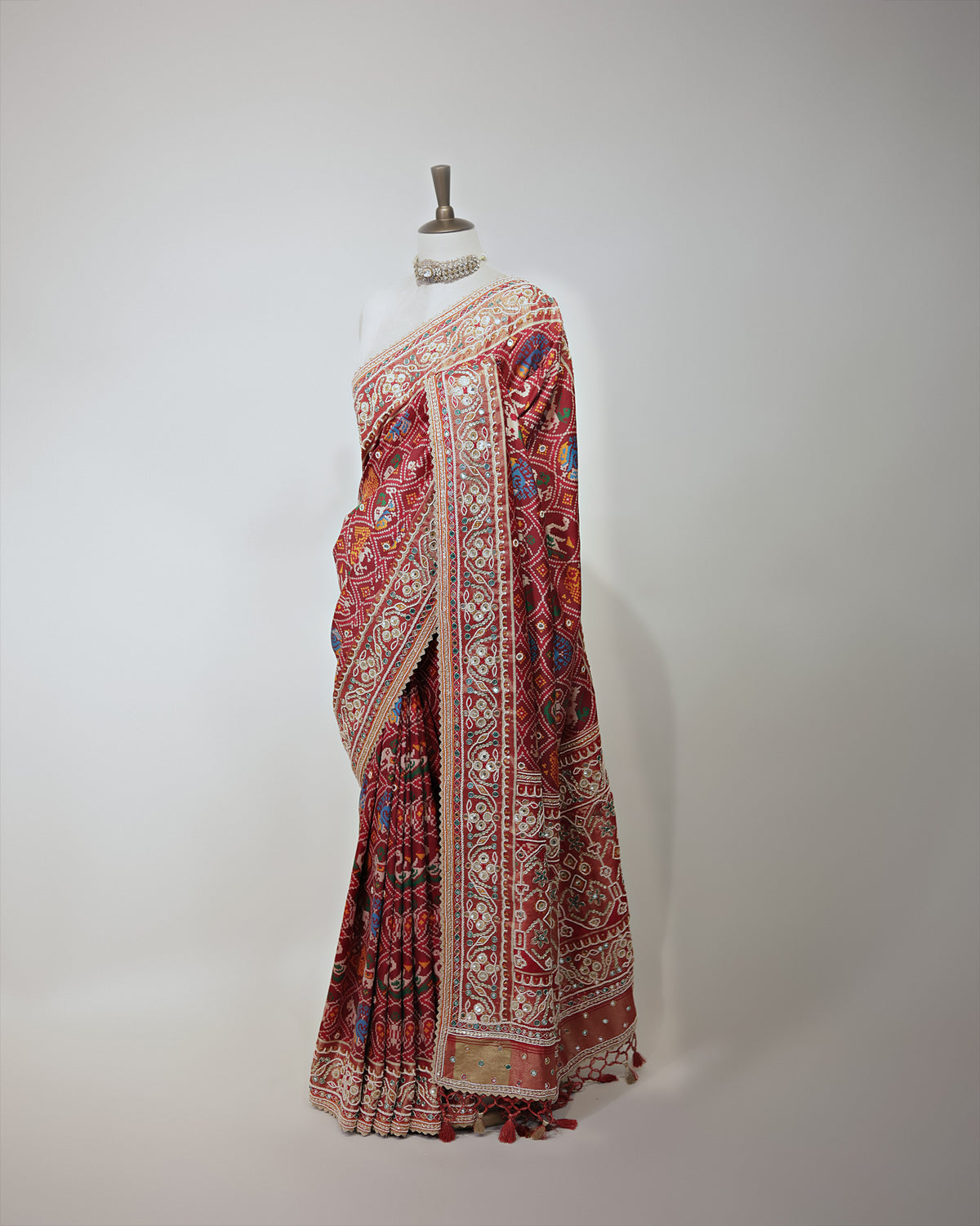 SCARLETT RED PATOLA BANARASI SILK SAREE