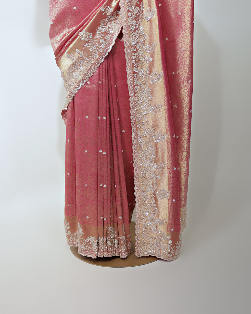 BLUSH ROSE BANARASI TISSUE SAREE