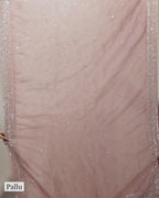 BLUSH PINK EMBELLISHED TISSUE SAREE