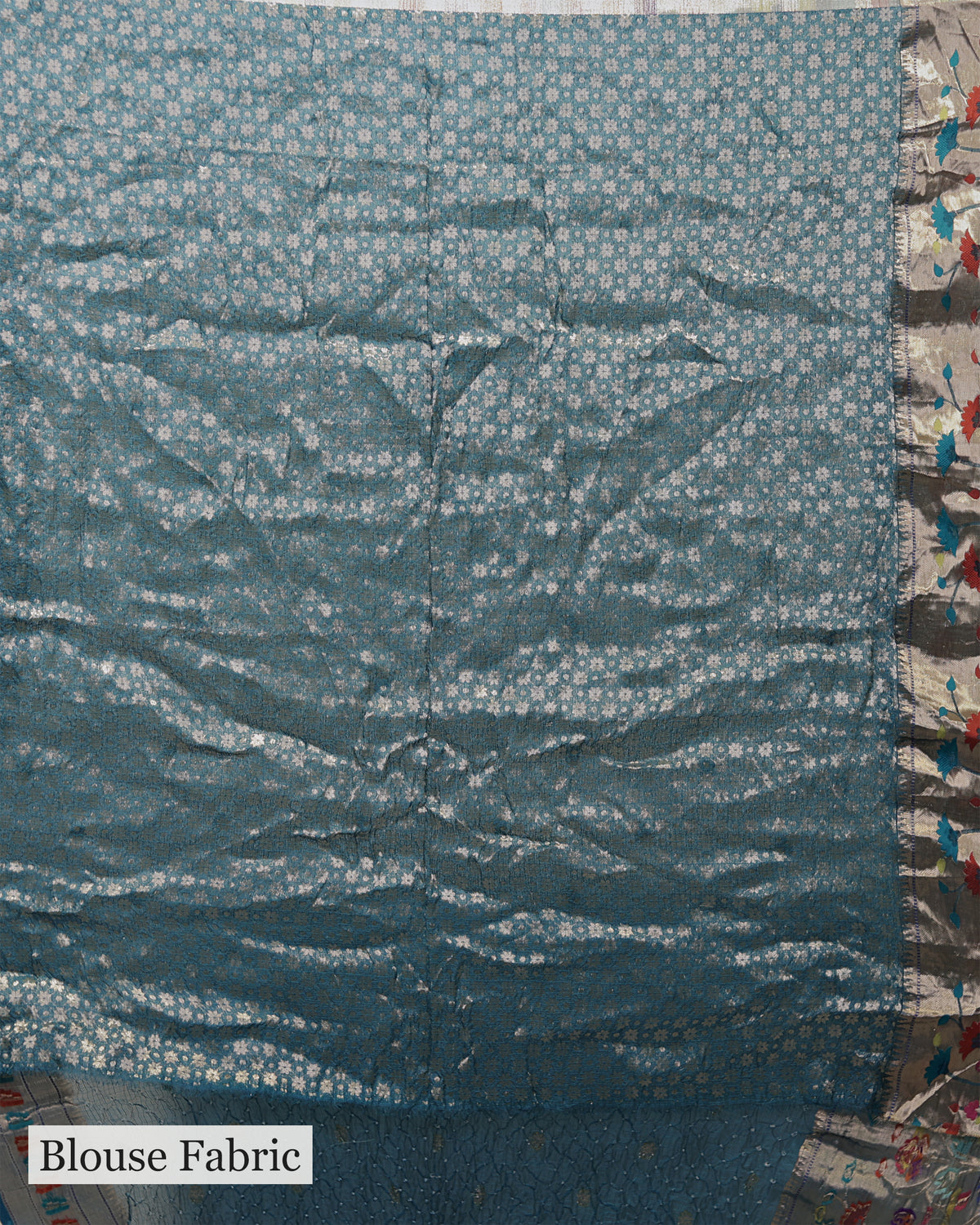 TEAL BLUE BANDHEJ PAITHANI KOTA SILK SAREE