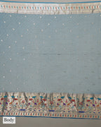 TEAL BLUE BANDHEJ PAITHANI KOTA SILK SAREE