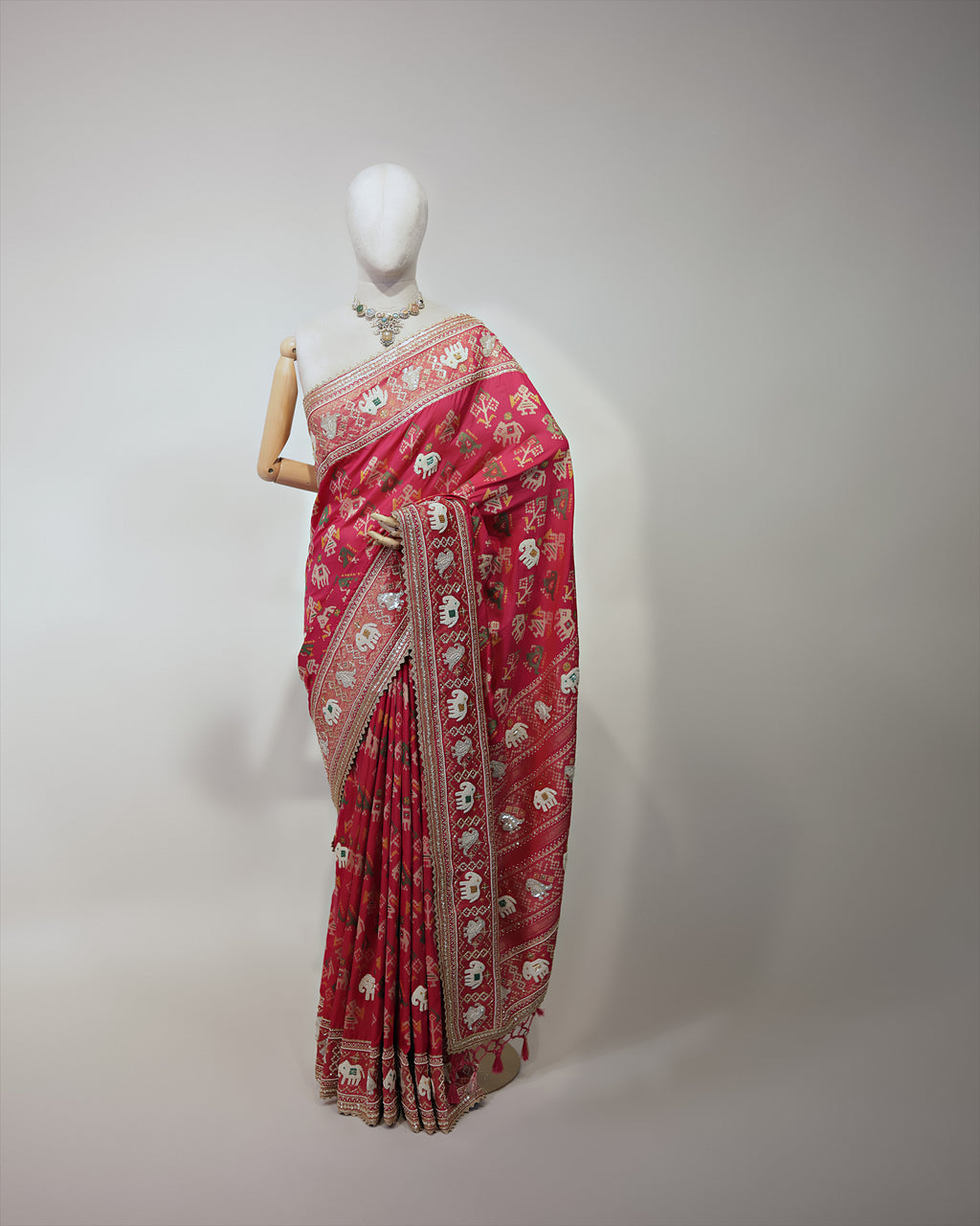 RANI PINK PATOLA BANARASI SILK SAREE
