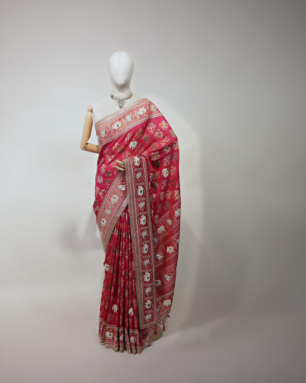 RANI PINK PATOLA BANARASI SILK SAREE