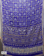 ROYAL BLUE BANDHEJ GHARCHOLA SAREE