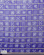 ROYAL BLUE BANDHEJ GHARCHOLA SAREE