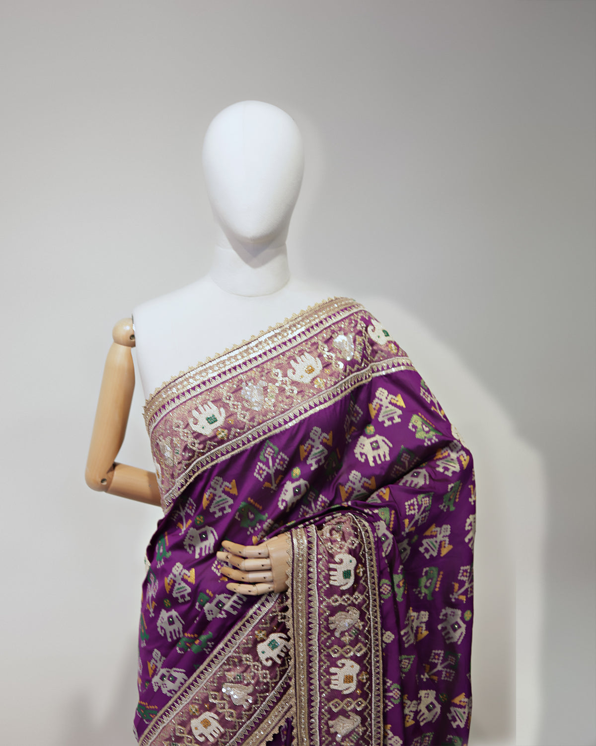 ROYAL PURPLE PATOLA BANARASI SILK SAREE