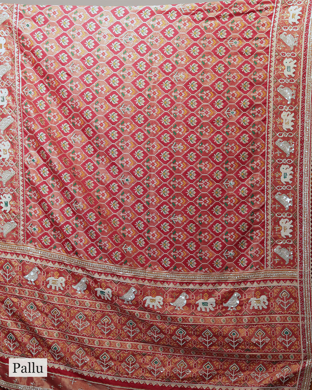 CRIMSON RED PATOLA BANARASI SILK SAREE