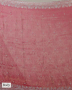 CORAL PINK BANARASI TISSUE SAREE