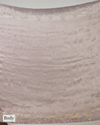 DUSTY MAUVE BANARASI TISSUE SAREE