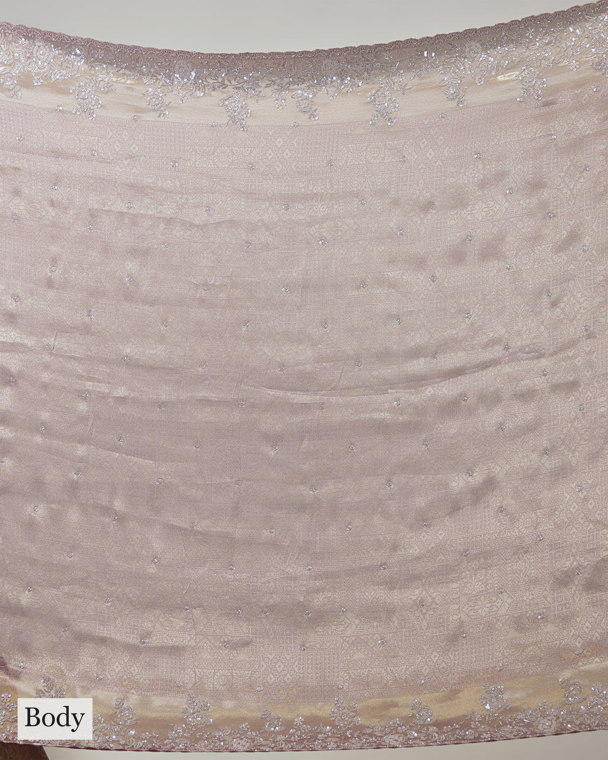 DUSTY MAUVE BANARASI TISSUE SAREE