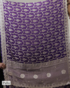 AMETHYST PURPLE BANARASI CREPE SAREE