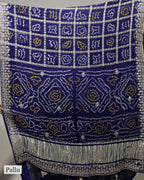 NAVY BLUE BANDHEJ GHARCHOLA SAREE