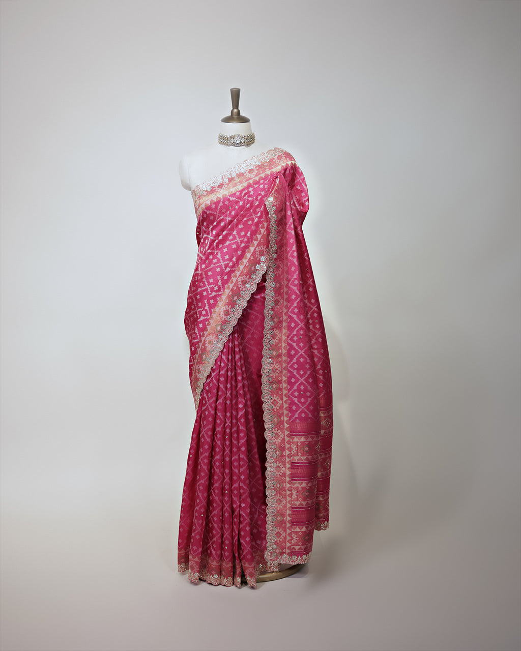 FUCHSIA PINK PATOLA TUSSAR BANARASI SAREE