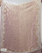 DUSTY MAUVE BANARASI TISSUE SAREE