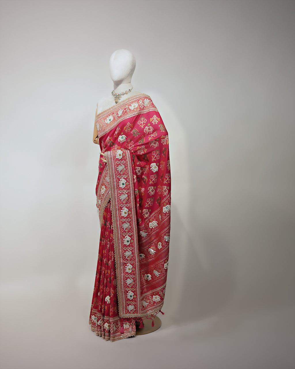 RANI PINK PATOLA BANARASI SILK SAREE