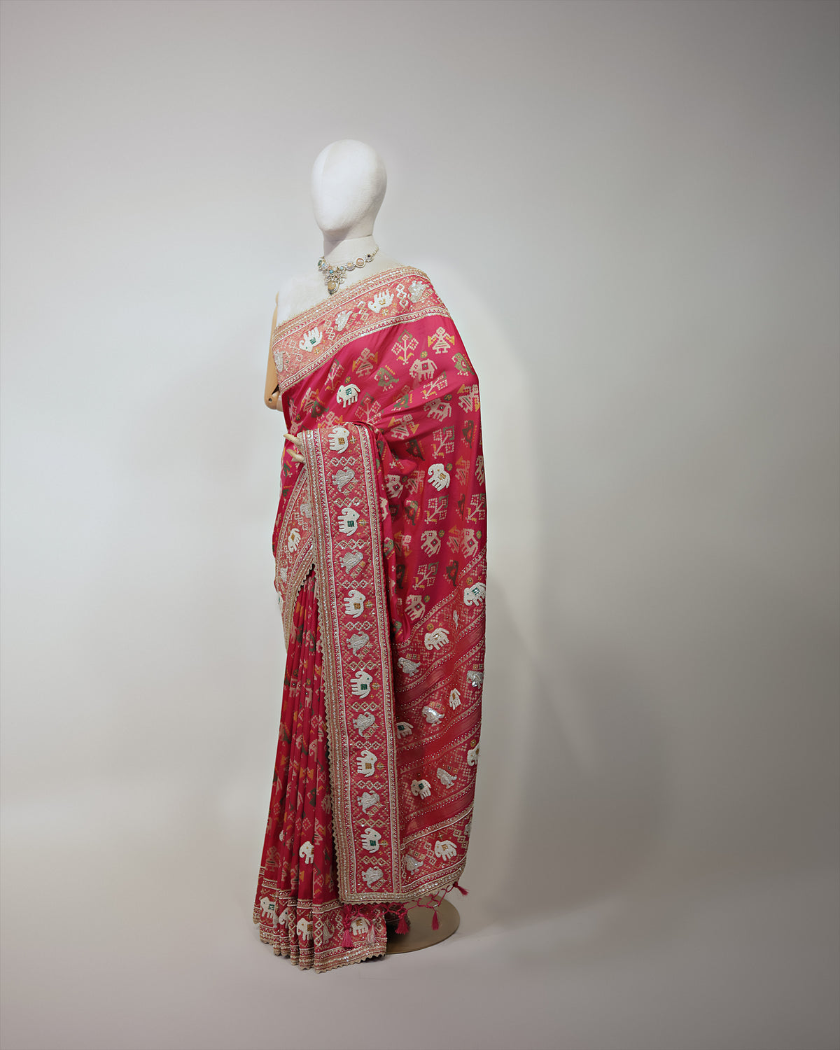 RANI PINK PATOLA BANARASI SILK SAREE