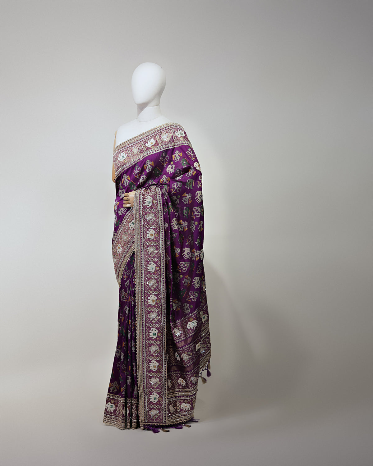 ROYAL PURPLE PATOLA BANARASI SILK SAREE