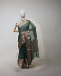 BOTTLE GREEN BANDHEJ PAITHANI KOTA SILK SAREE