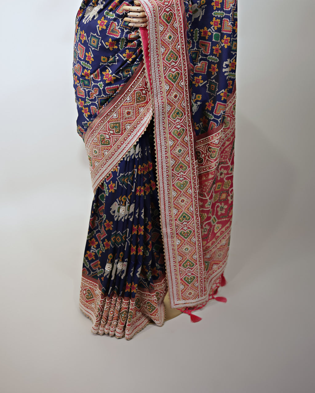 NAVY BLUE PATOLA BANARASI SILK SAREE