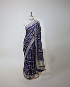 NAVY BLUE BANDHEJ GHARCHOLA SAREE