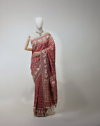 CRIMSON RED PATOLA BANARASI SILK SAREE