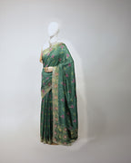 BOTTLE GREEN PATOLA TUSSAR BANARASI SAREE